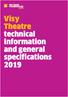 Visy Theatre technical information and general specifications 2019