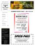 SPEED PASS SUMMER BOOK SALE JULY FRIENDS of Door County Libraries Summer 2011 NEWSLETTER. Inside this issue: