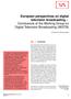 European perspectives on digital television broadcasting Conclusions of the Working Group on Digital Television Broadcasting (WGTB)