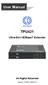 User Manual TPU421. Ultra-thin HDBaseT Extender. All Rights Reserved. Version: TPU421_2016V1.0