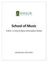 School of Music. D.M.A. in Church Music Information Packet
